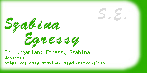 szabina egressy business card